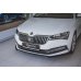 Накладка сплиттер на передний бампер на Skoda Superb III рестайл